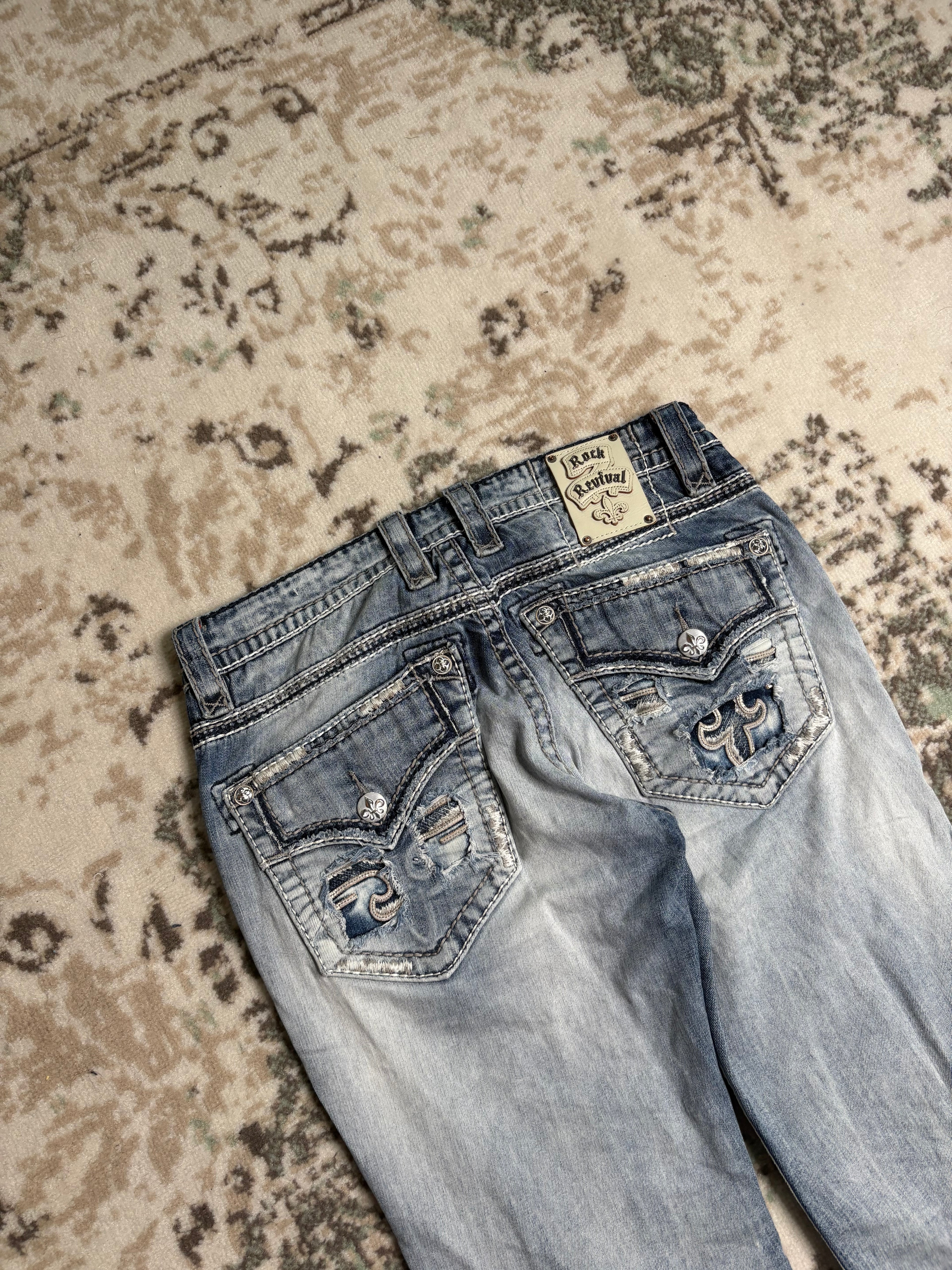 Rock Revival Baggy Bootcut Jeans (M)