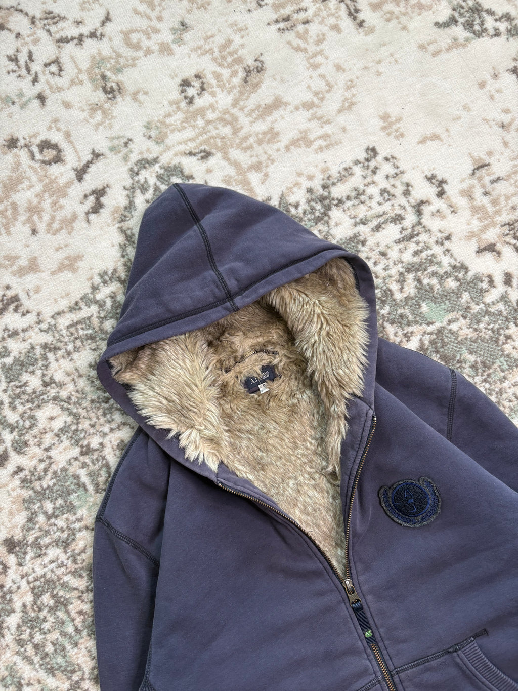 Armani Fur Zip-Hoodie (M)