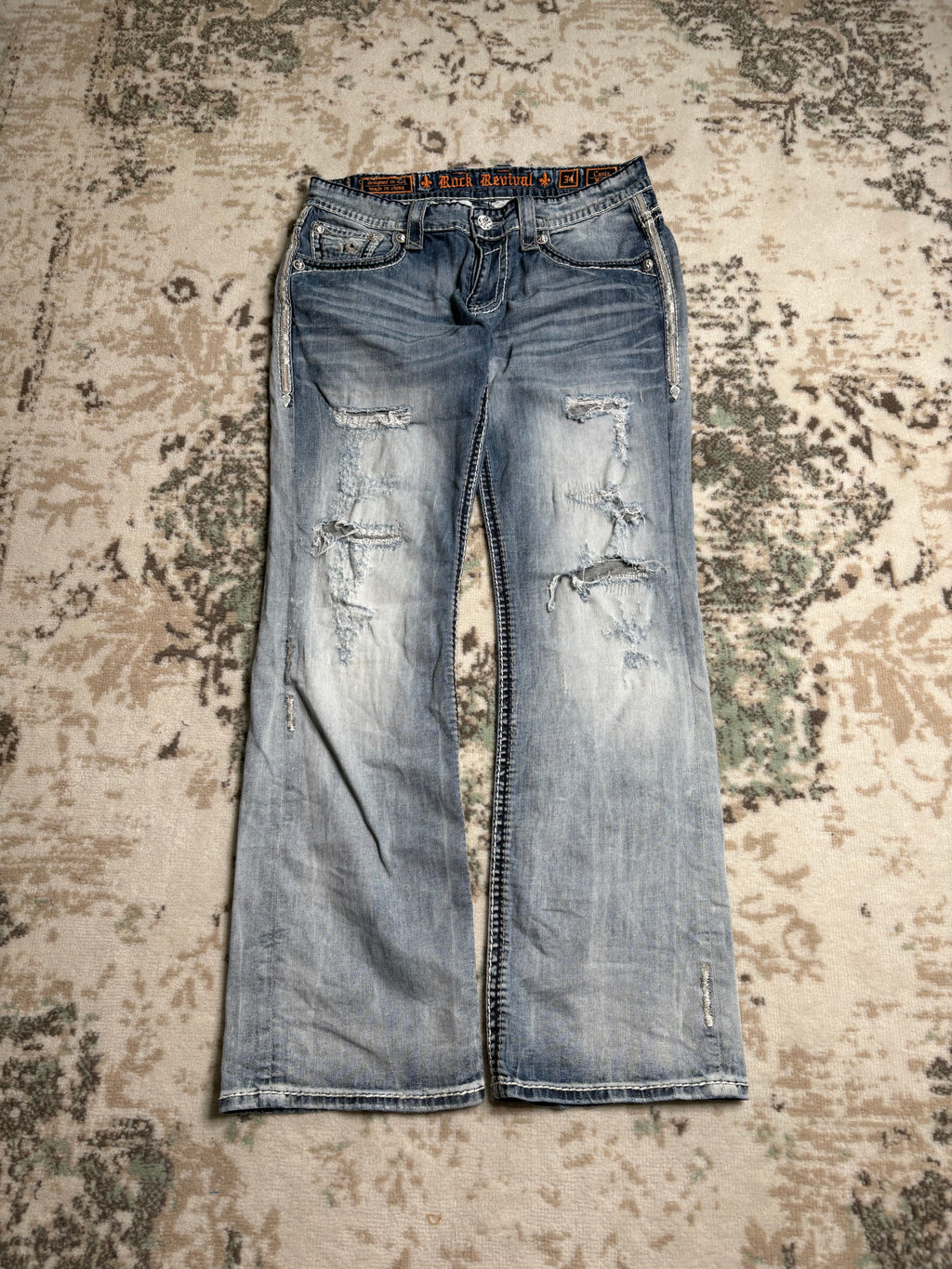 Rock Revival Baggy Bootcut Jeans (M)