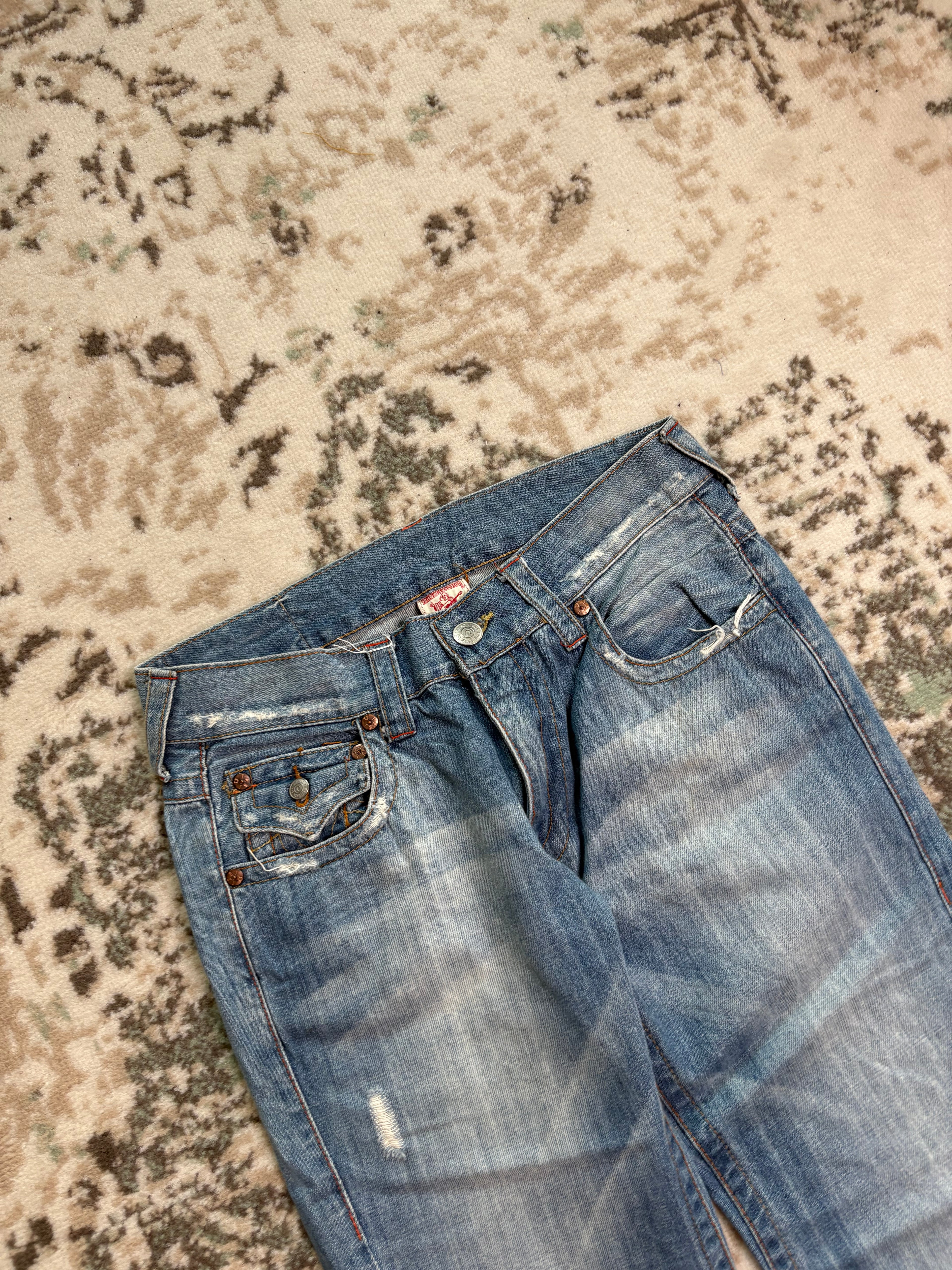 True Religion Baggy Stiched Jeans (S)