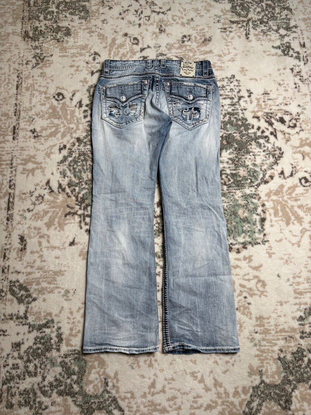 Rock Revival Baggy Bootcut Jeans (M)