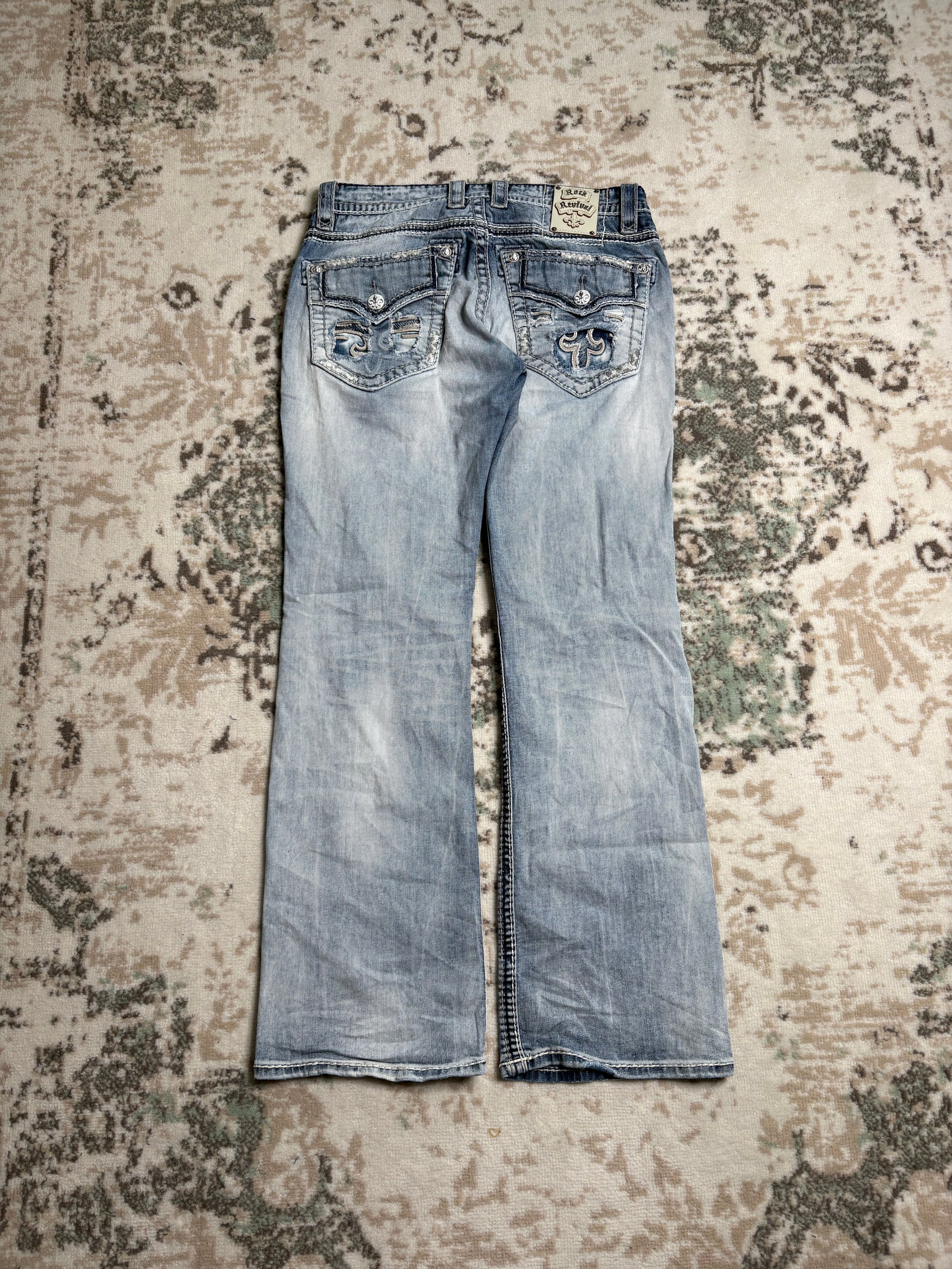 Rock Revival Baggy Bootcut Jeans (M)