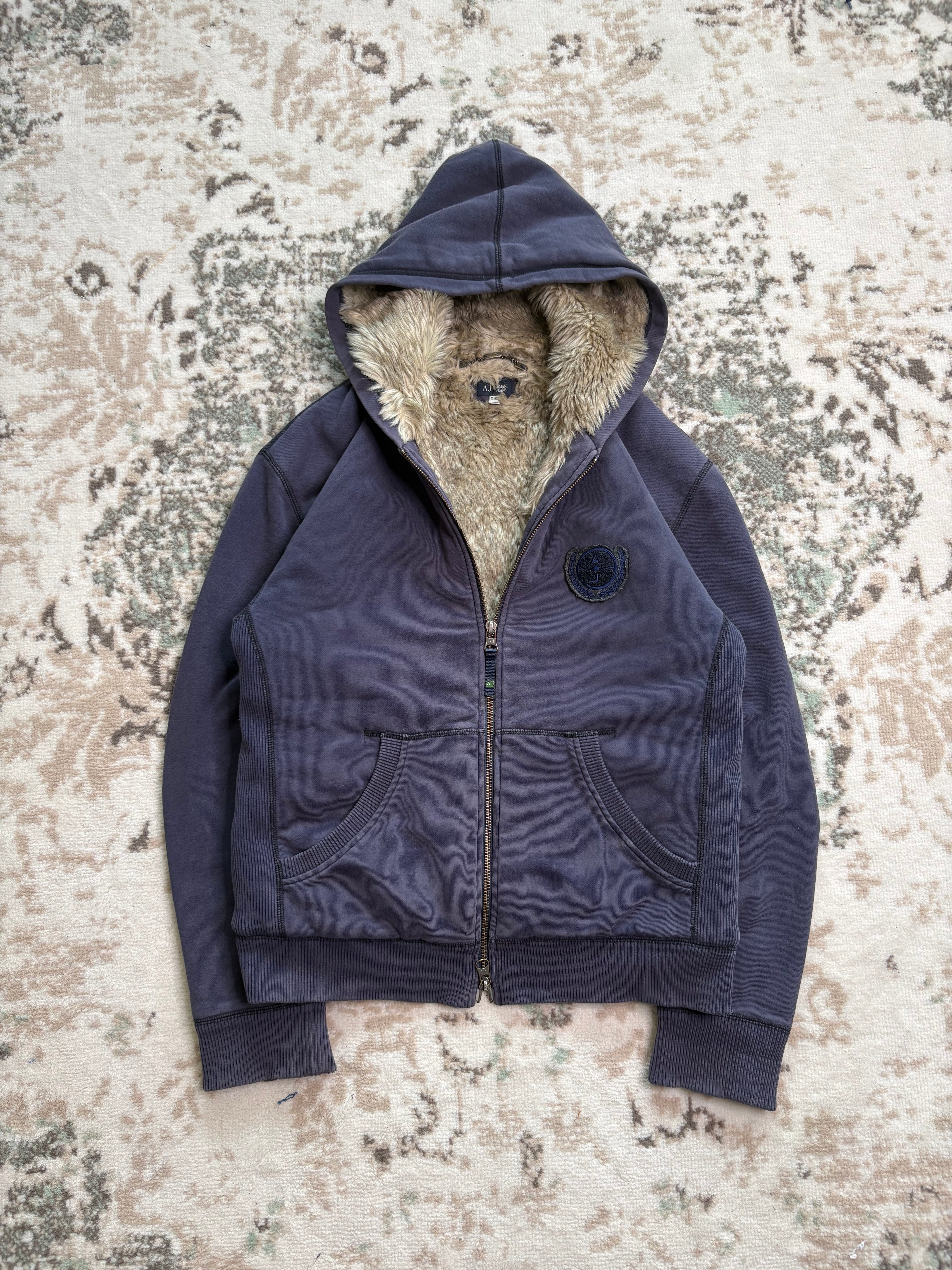 Armani Fur Zip-Hoodie (M)