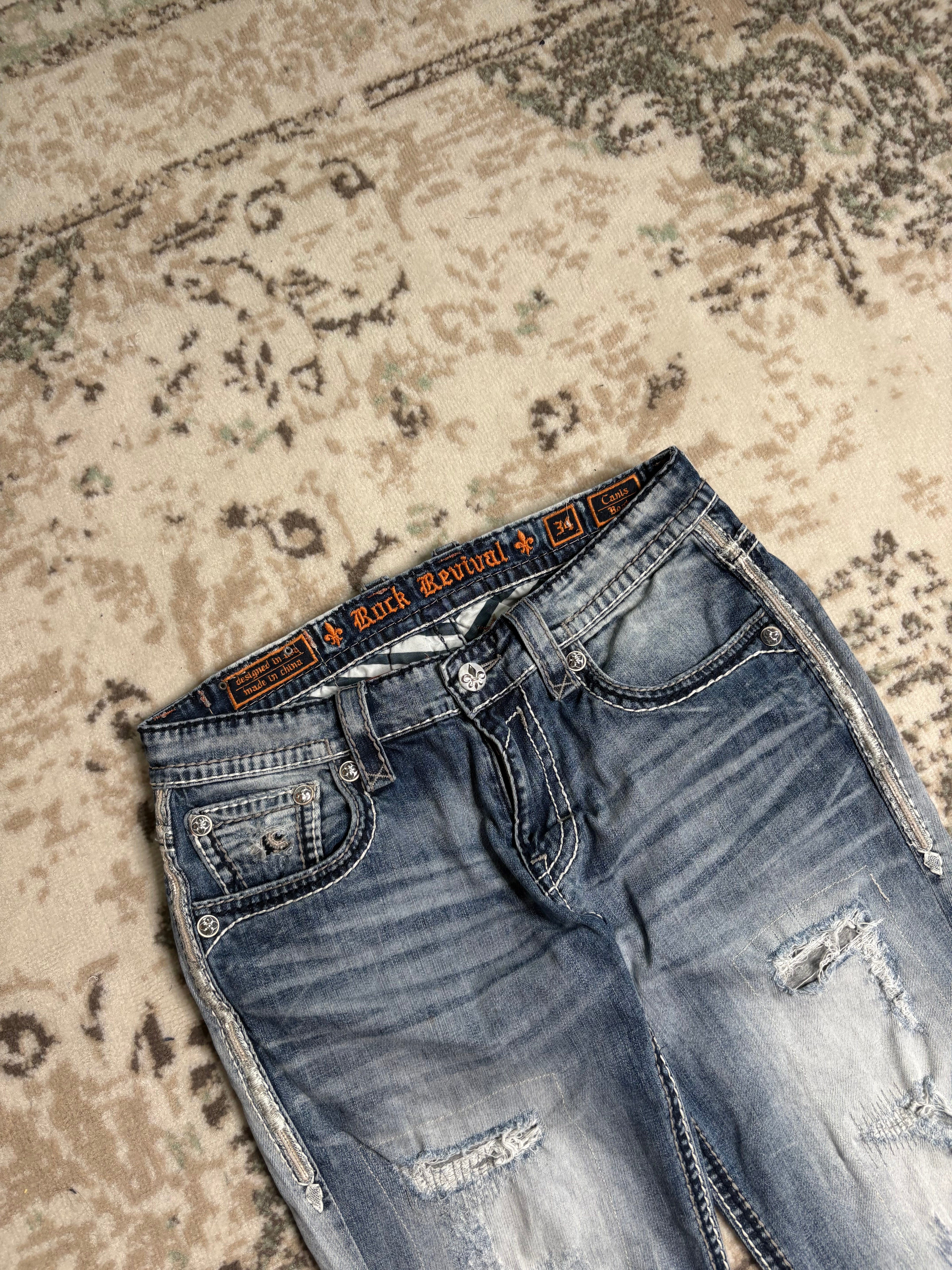 Rock Revival Baggy Bootcut Jeans (M)