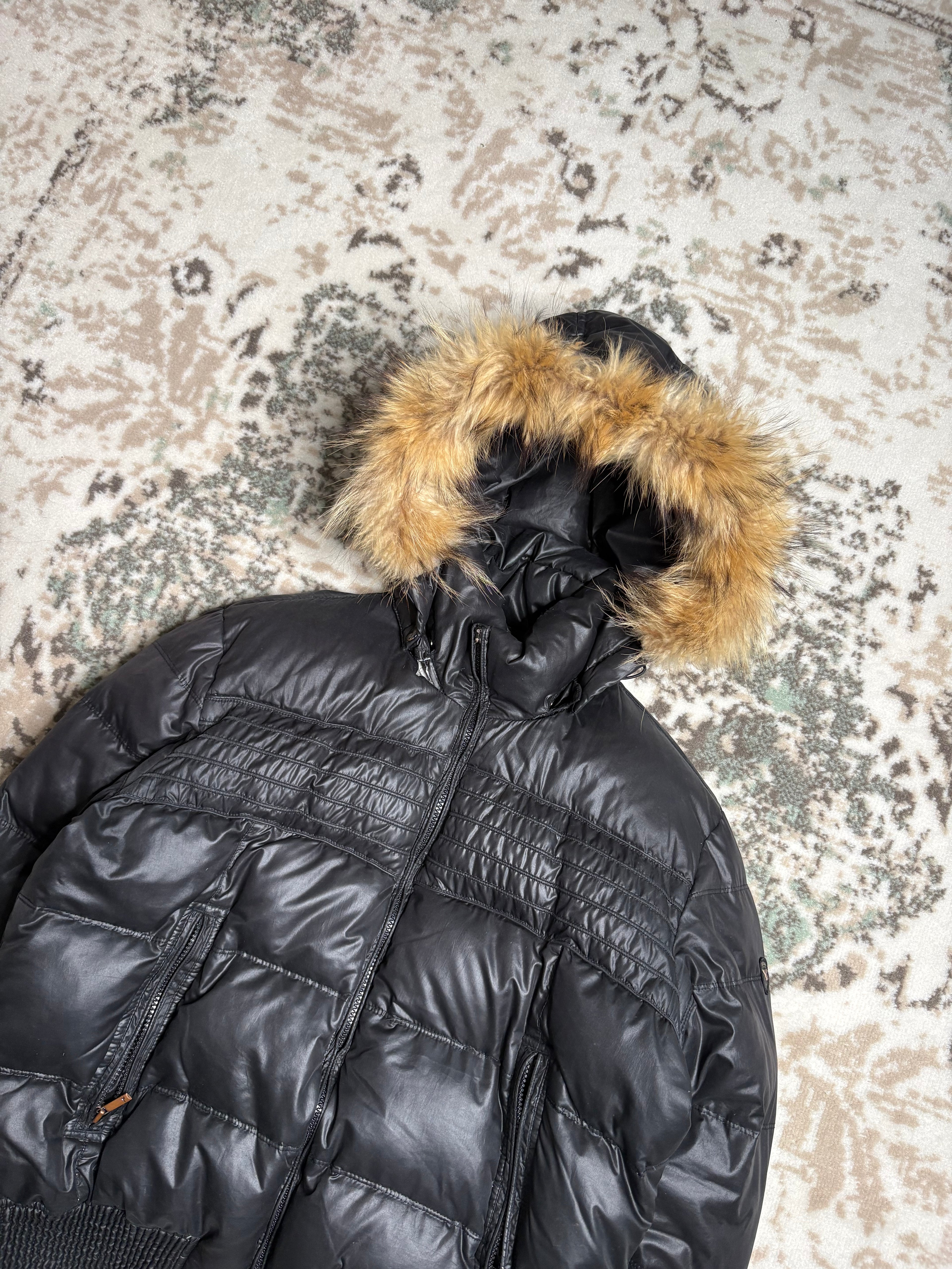 Vintage Fur Pufferjacke (M-L)