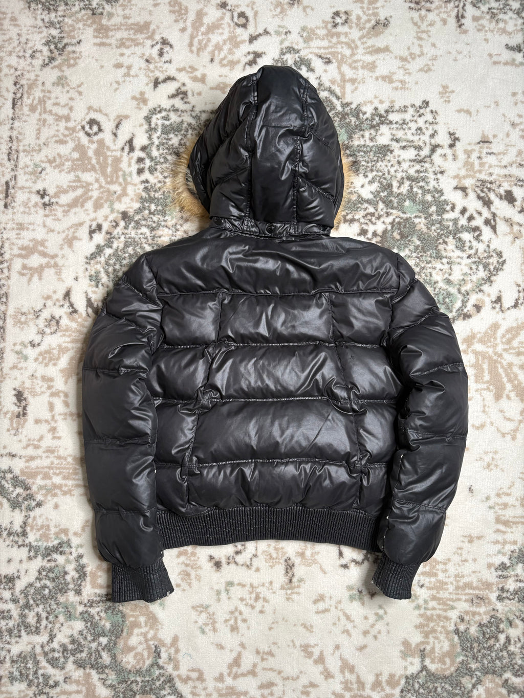 Vintage Fur Pufferjacke (M-L)